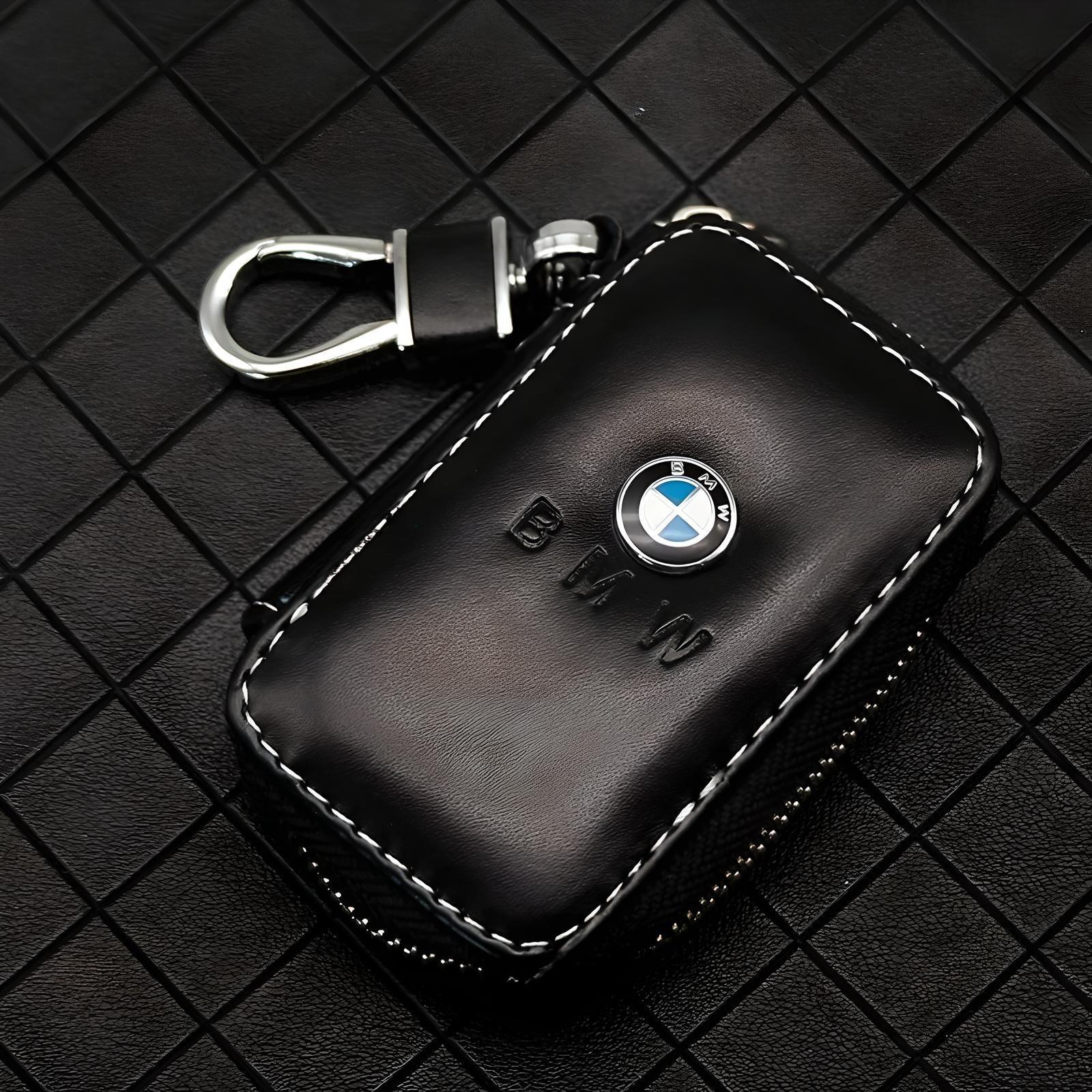 BMW Leather Key Case – Black – Compatible with BMW – Exterior
