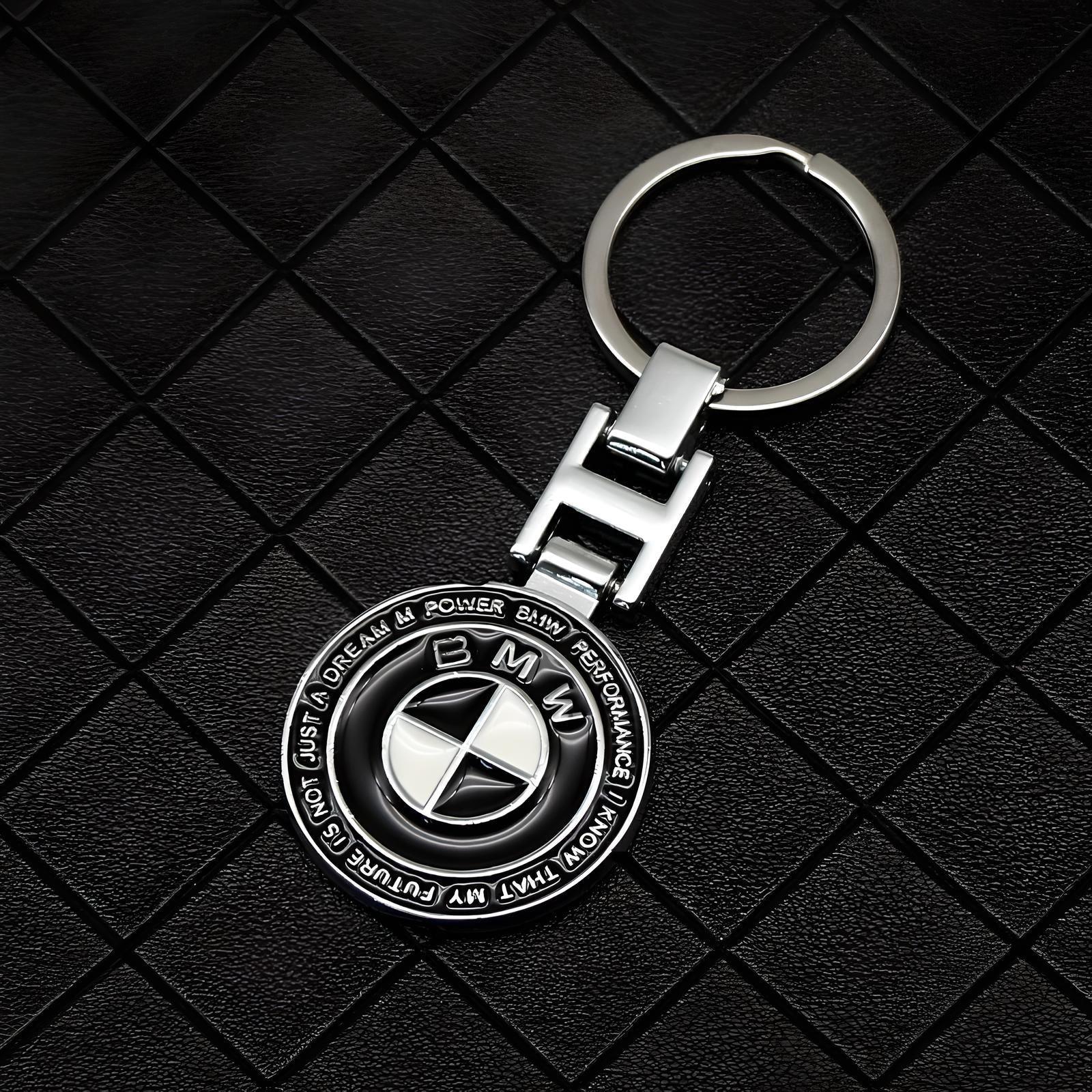 BMW Logo Keychain – Silver/Black Finish – Compatible with BMW models – Accessory
