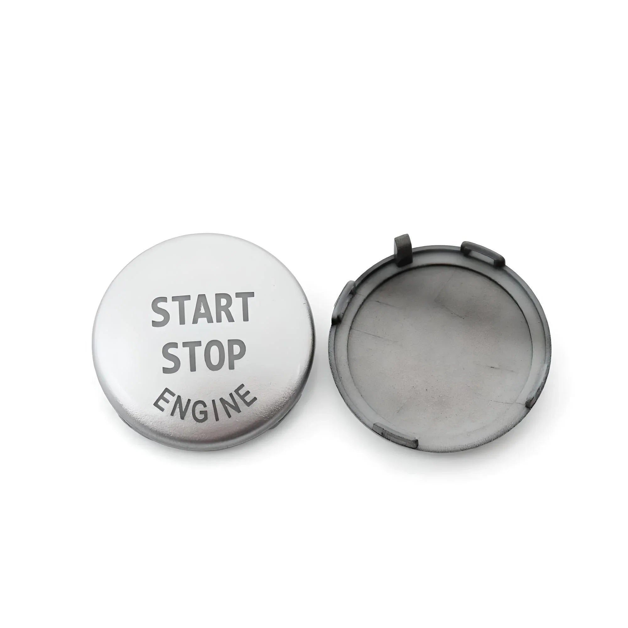 START STOP ENGINE Push Button Cap – Silver Finish – Compatible with BMW 3 Series – Interior