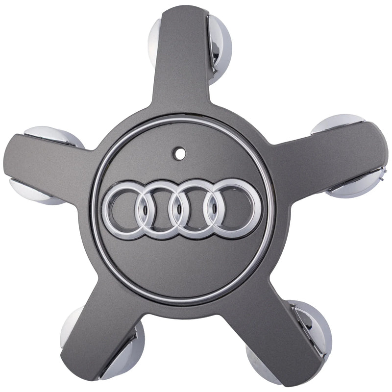 Audi Wheel Center Cap – Gray White Edition – Compatible with Audi A4 – Exterior