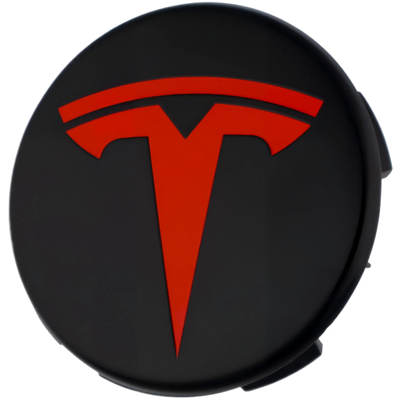 Tesla Center Cap – Red Matte Finish – Compatible with Tesla Model 3 – Exterior