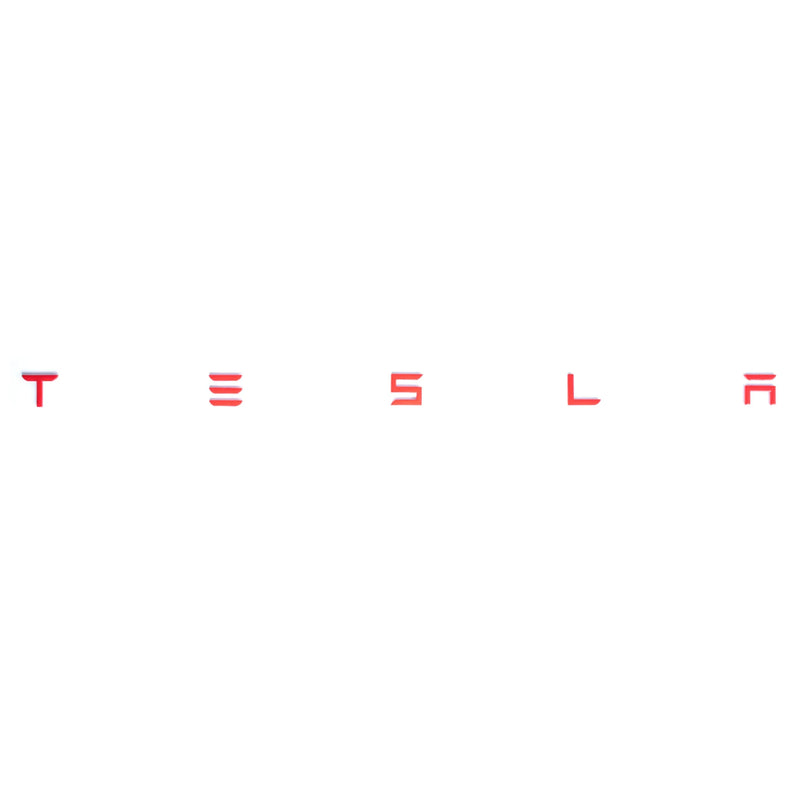 TESLA Emblem Letter Set – Red – Compatible with Tesla Model 3 – Rear Exterior