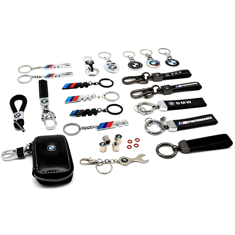 BMW Keychain Collection – Black and Silver – Compatible with BMW Vehicle Accessories – Exterior