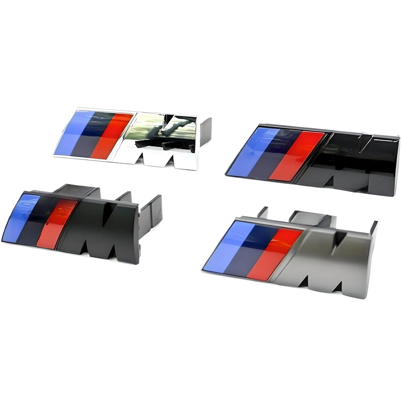 BMW M Emblem Badge – Chrome Finish – Compatible with BMW Exterior