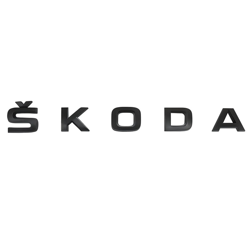 ŠKODA emblem – Black matte finish – Compatible with ŠKODA models – Rear exterior