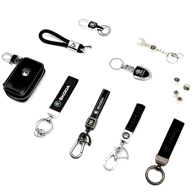 Skoda Key Chains – Black – Compatible with Skoda Models – Accessories