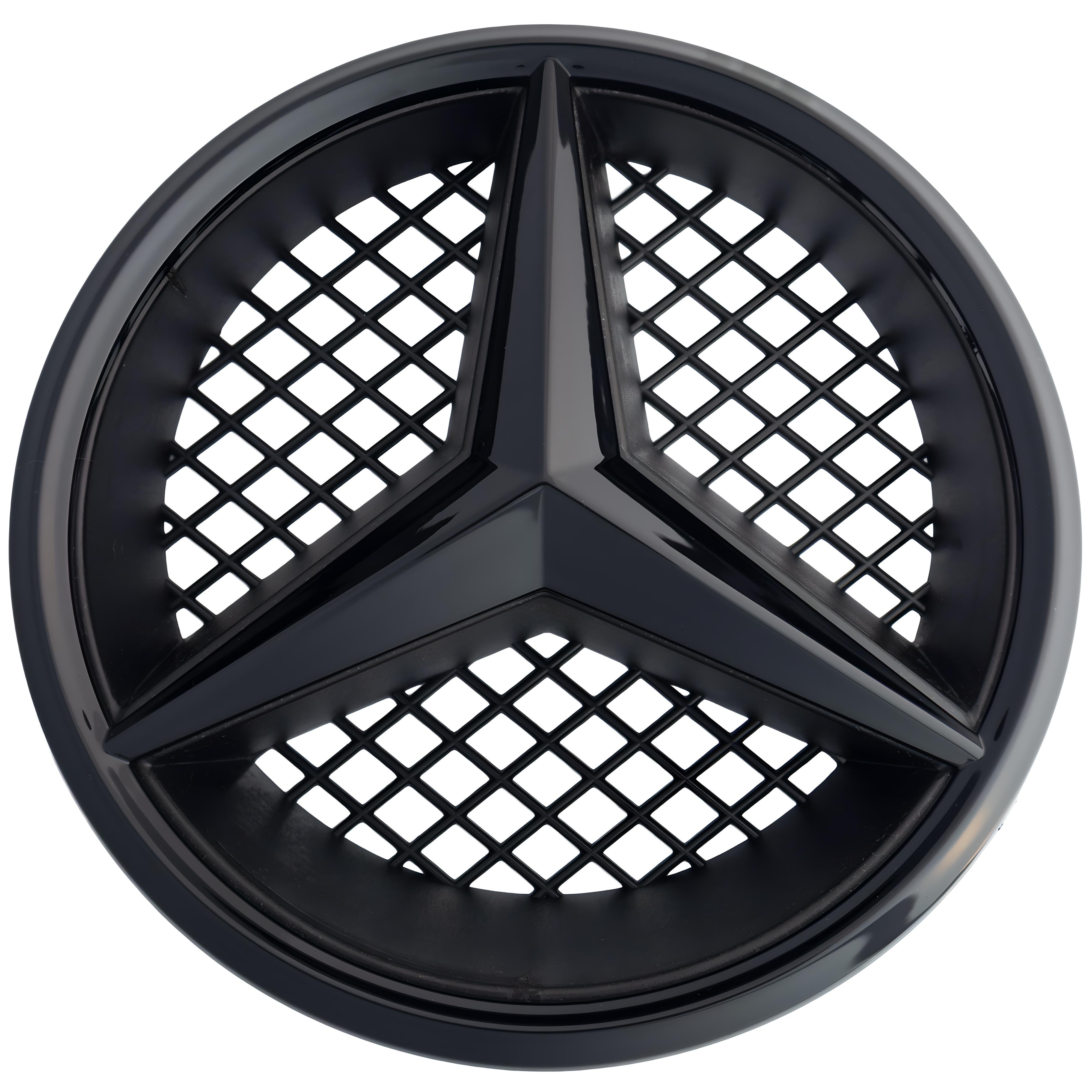 Mercedes Grille Emblem | Gloss Black - Grid Style