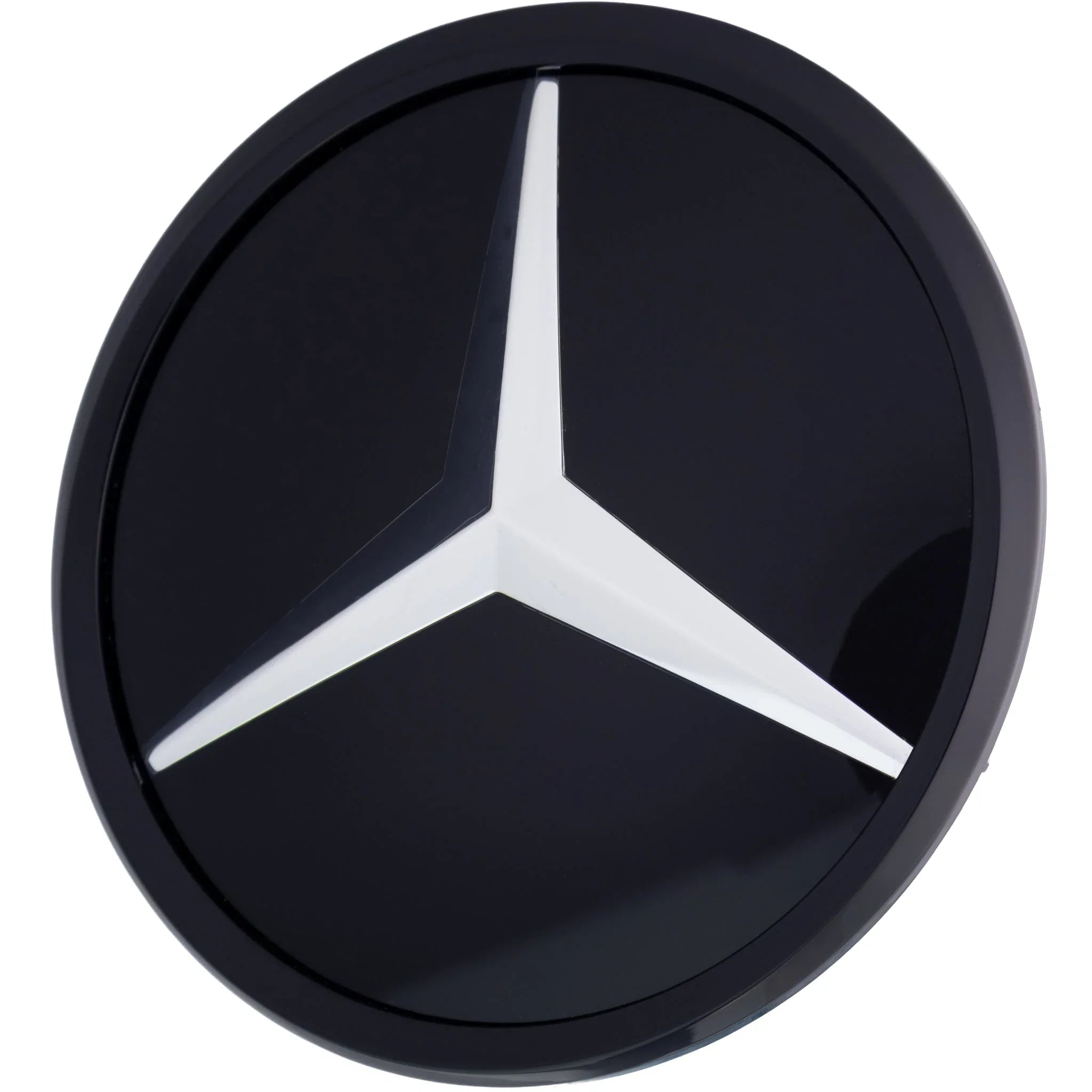 Mercedes Grille Emblem | Silver Black - Mirror Style - Aftermarket - The Zenara Shop