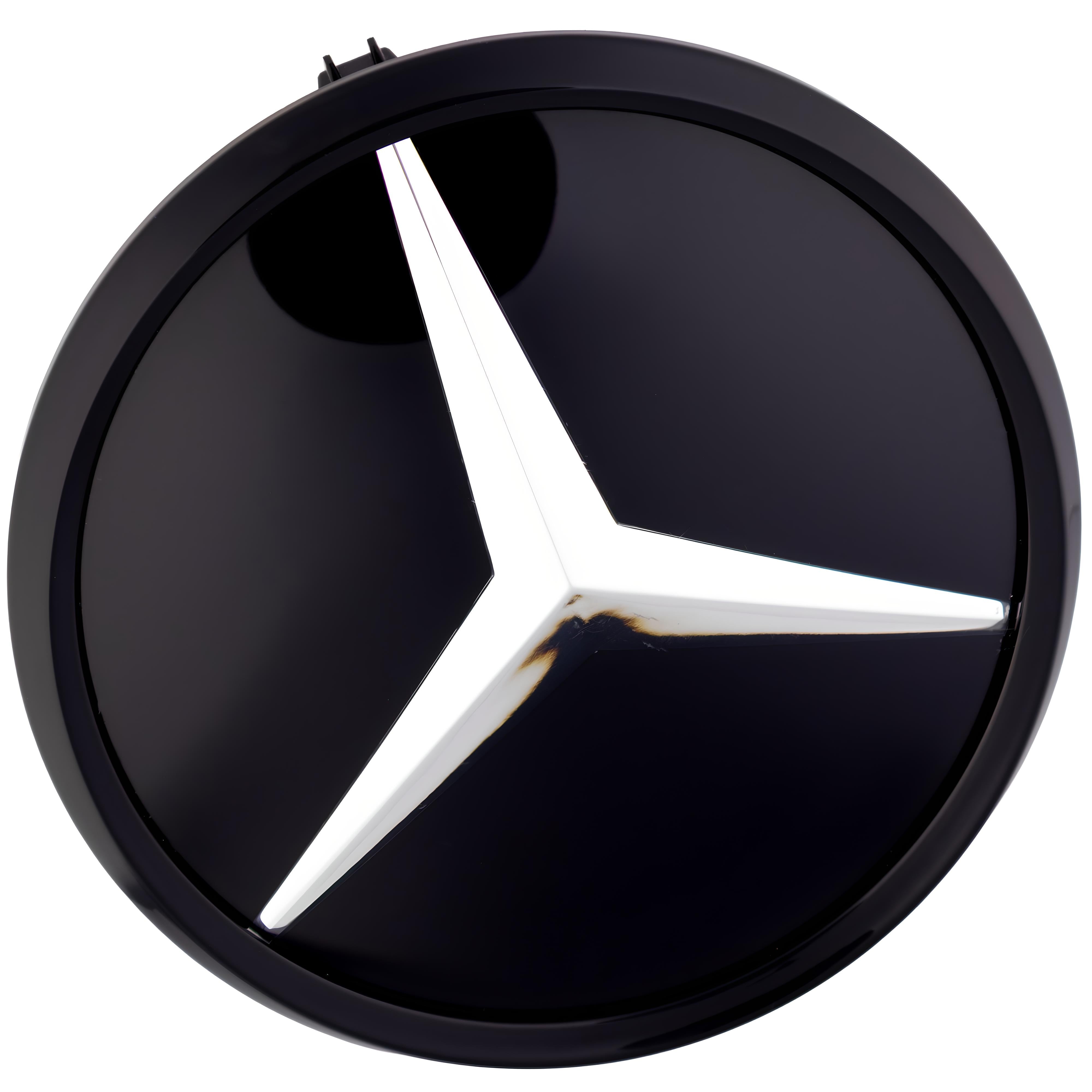 Mercedes Grille Emblem | Silver Black - Mirror Style
