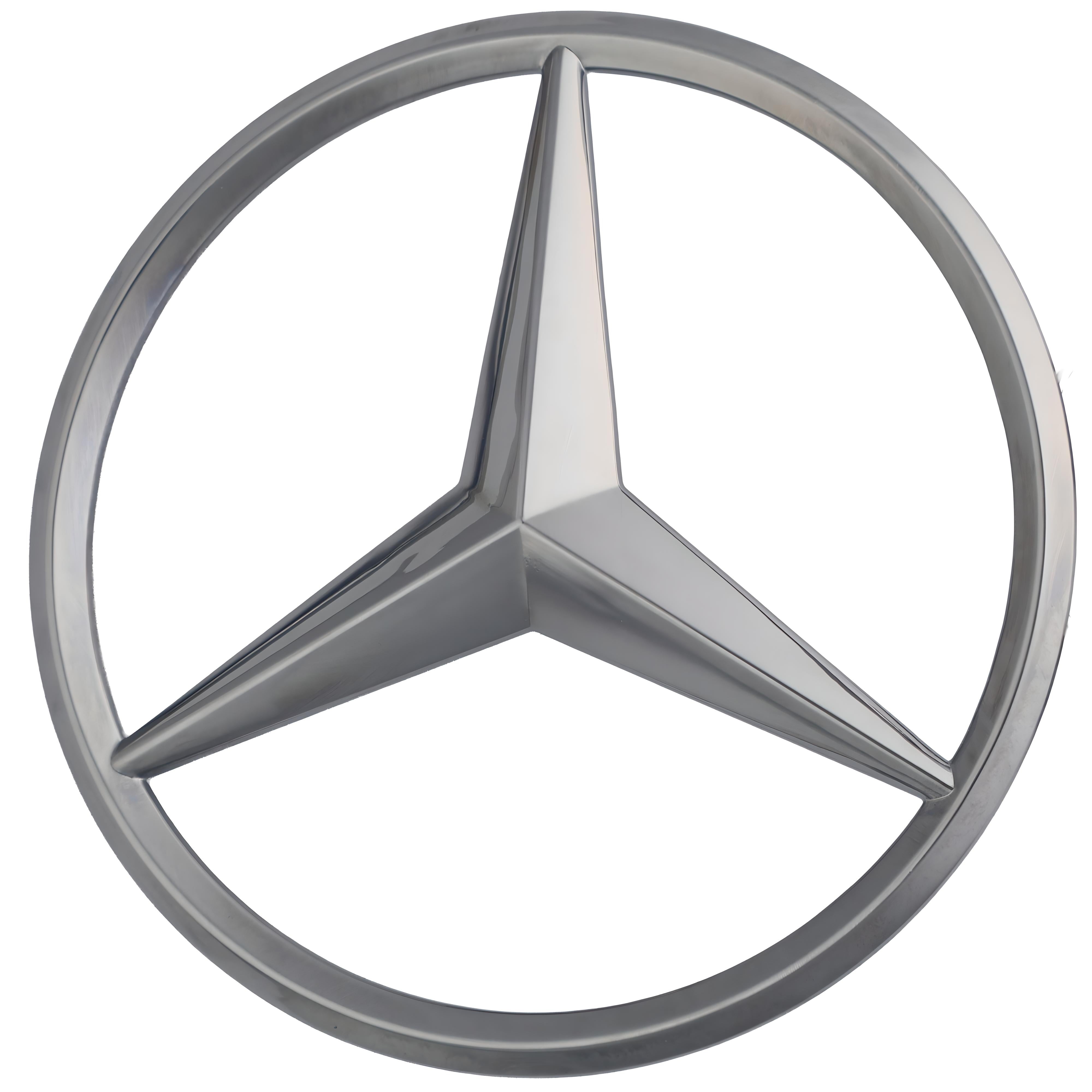 Mercedes Trunk Emblem | Chrome Silver