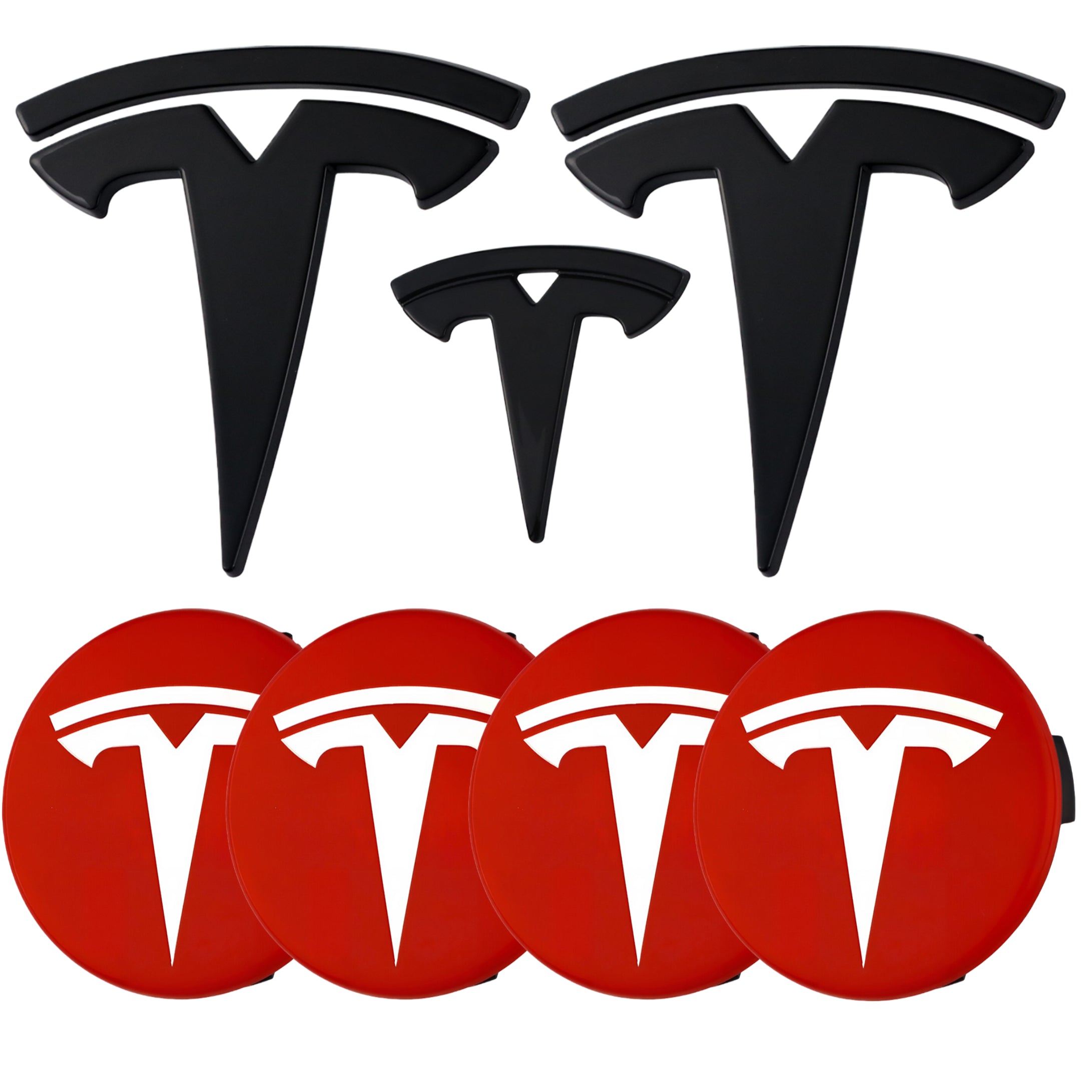 Tesla Emblem Overlay | Gloss Black