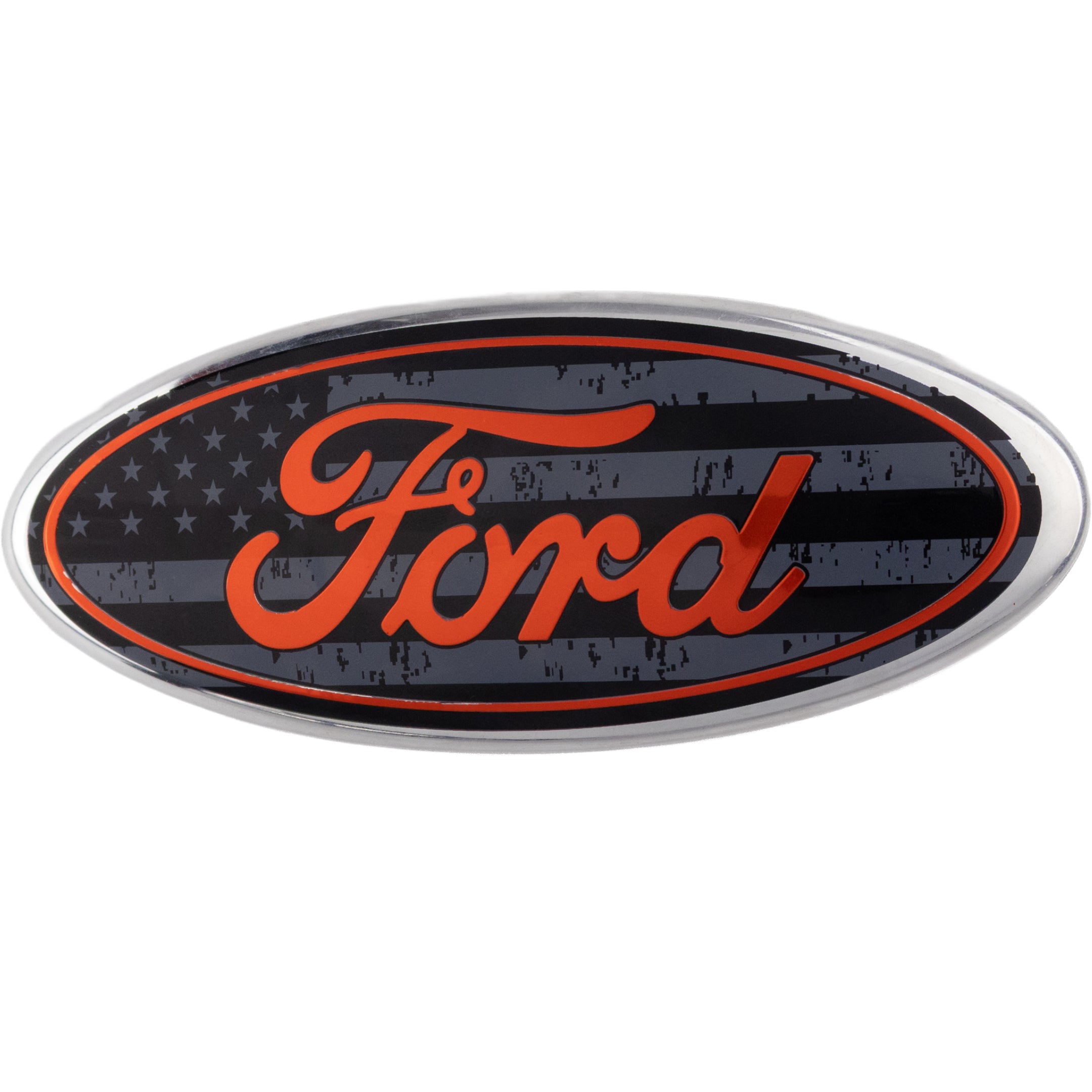 Ford Emblem Overlay | USA Flag Black